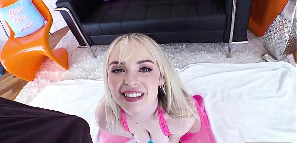  NYMPHO Blonde cutie Lilly Bell gets dicked down